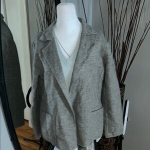 Kate Hill 90%Wool 10%Nylon Light Gray Women's Blazer